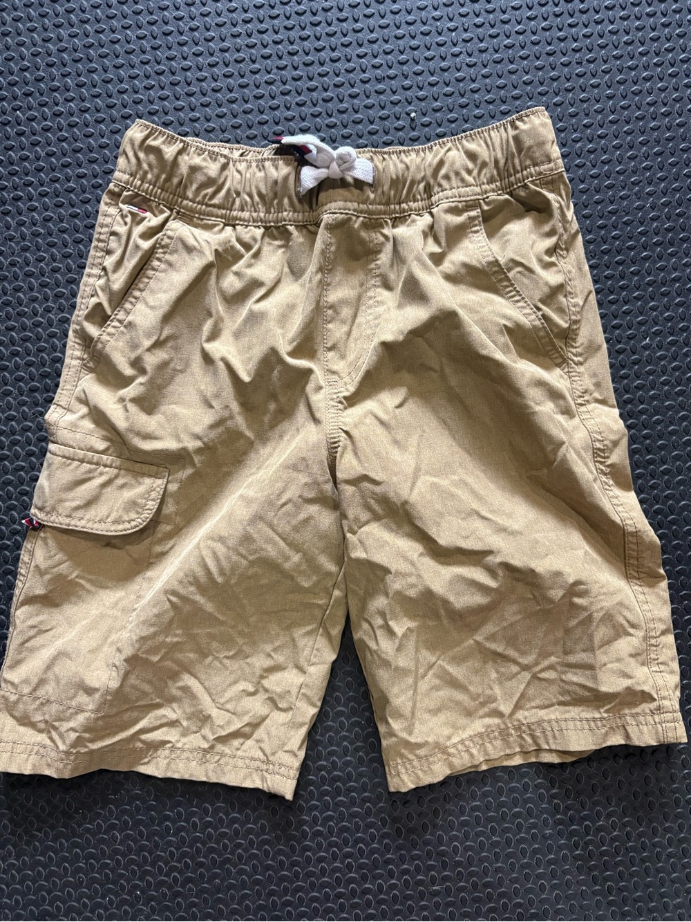 Boy’s Cotton Drawstring Cargo Shorts - Tan